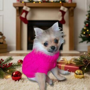 Hot Pink Medium Pet Sweater